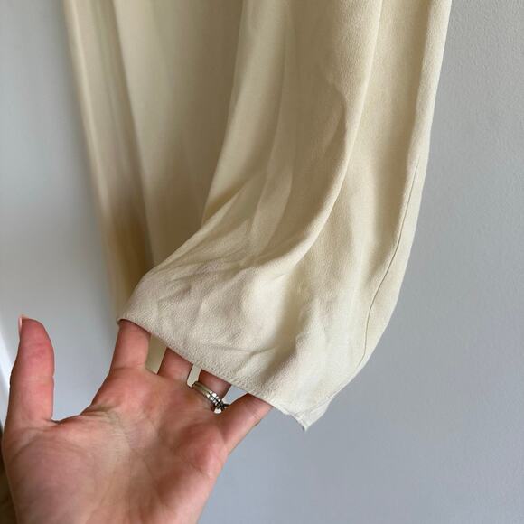 Eileen Fisher Silk Asymmetrical Tank Top Cream L - Picture 6 of 8